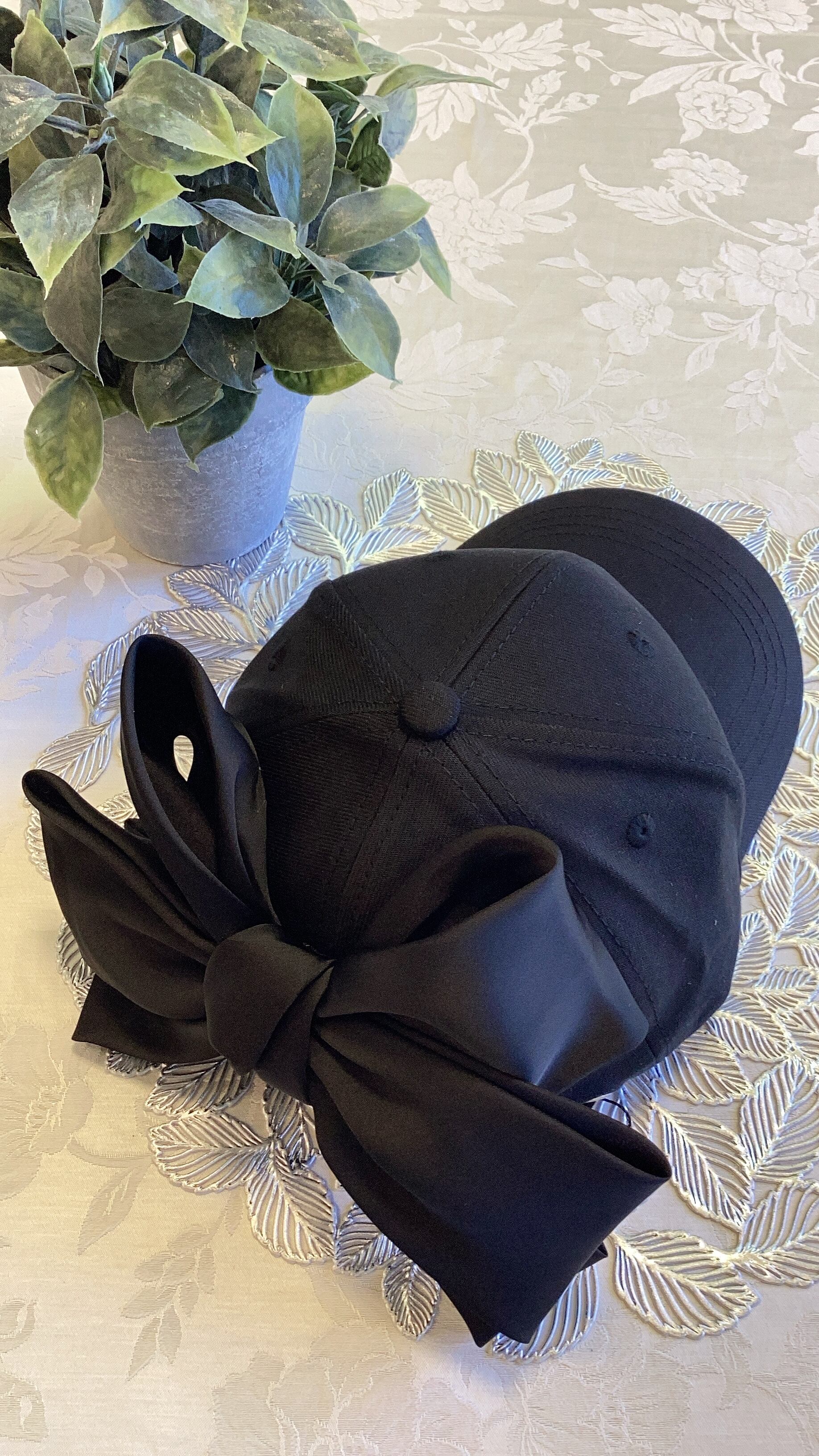 予約受付中 PICCIN ビッグリボンキャップ(149790)ブラック ピッチン