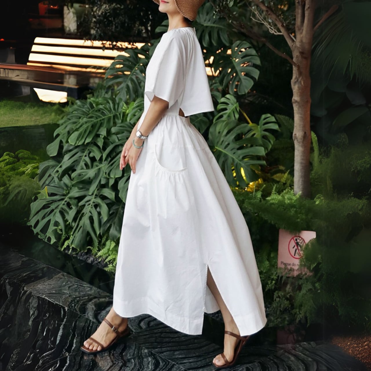 バックオープンロングワンピース 00224