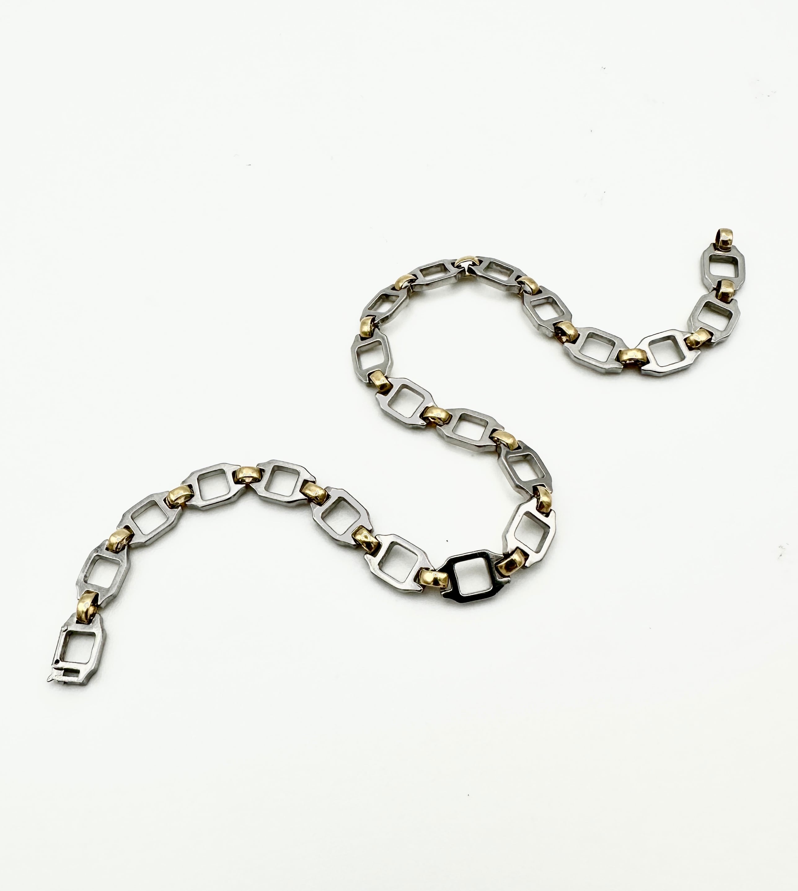 Cartier サントス リンクチェーンコンビブレスレット SS/750 6.4g