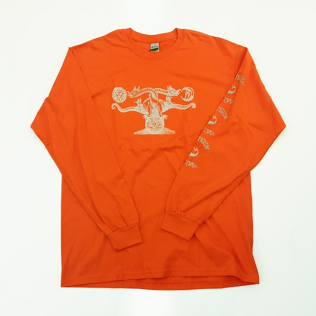 FAT PIGEON RECORDS "Soul Sacrifice" LONG TEE Orange L