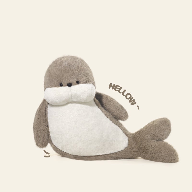 ,ころんとポーズが可愛い アザラシぬいぐるみ(38cm)