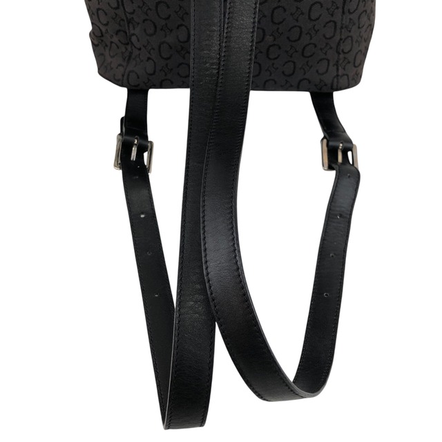 CELINE セリーヌ Cマカダム バックパック ブラック フロントバックル キャンバス リュック vintage ヴィンテージ オールド u4kmmj