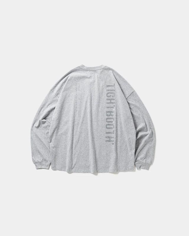 TIGHTBOOTH : LABEL LOGO L/S T-SHIRT SS26-T02 C/# BLACK, GRAY SIZE L,XL