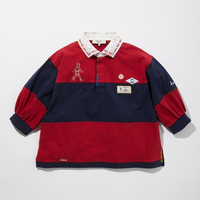 SEA NY　SASHIKO CAROLYN WORKWEAR RUGBY SHIRT　MULTI
