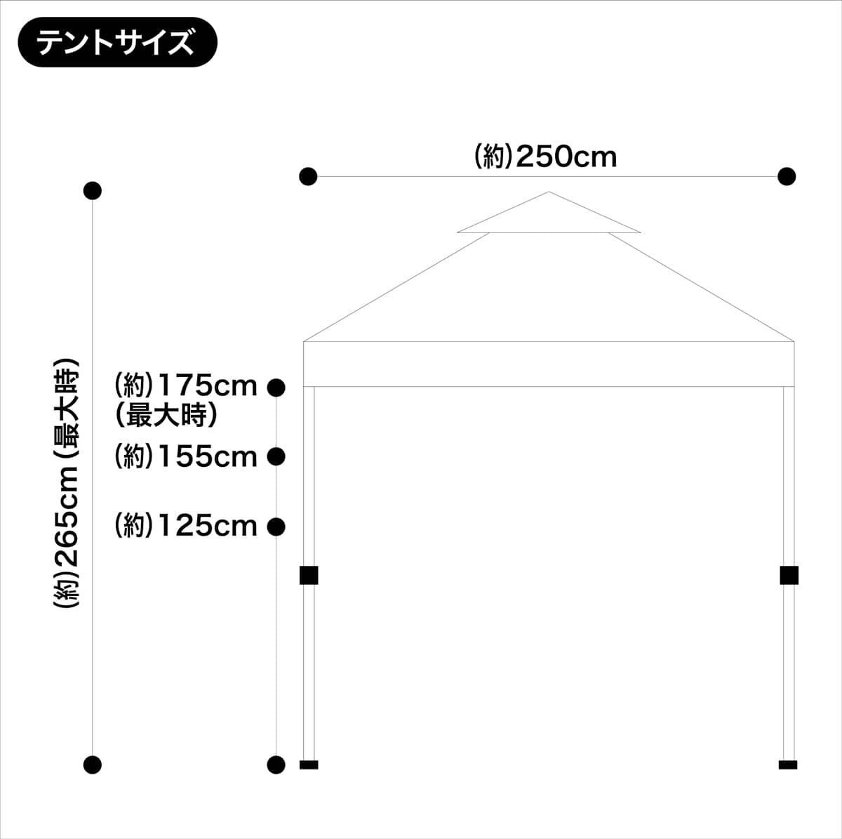 Field to Summit ワンタッチツインテント250 FTST250 2.5Mサイズ