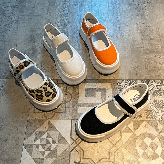 レオパードプリント柄サマーホワイト 靴 シューズ 夏物 フェイクシューズ45476334019