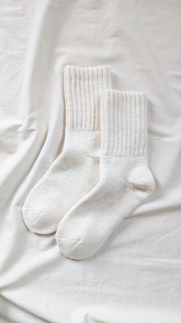 ガラ紡のくつろぎ靴下