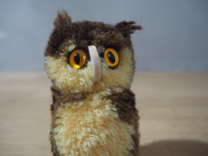 オールドシュタイフ ぽんぽんフクロウ Steiff Woolen Owl 9cm