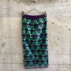purple wool knit skirt