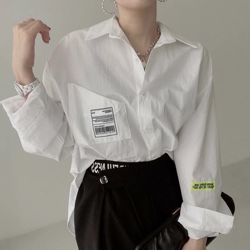 【2color】レタープリントデザインシャツ