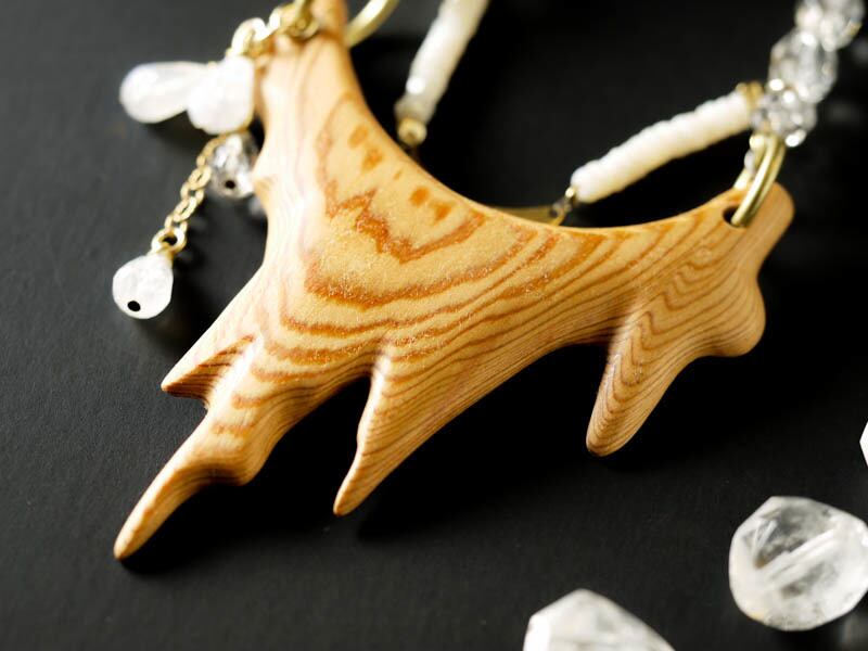 【水と木のネックレス】屋久杉/N311-2