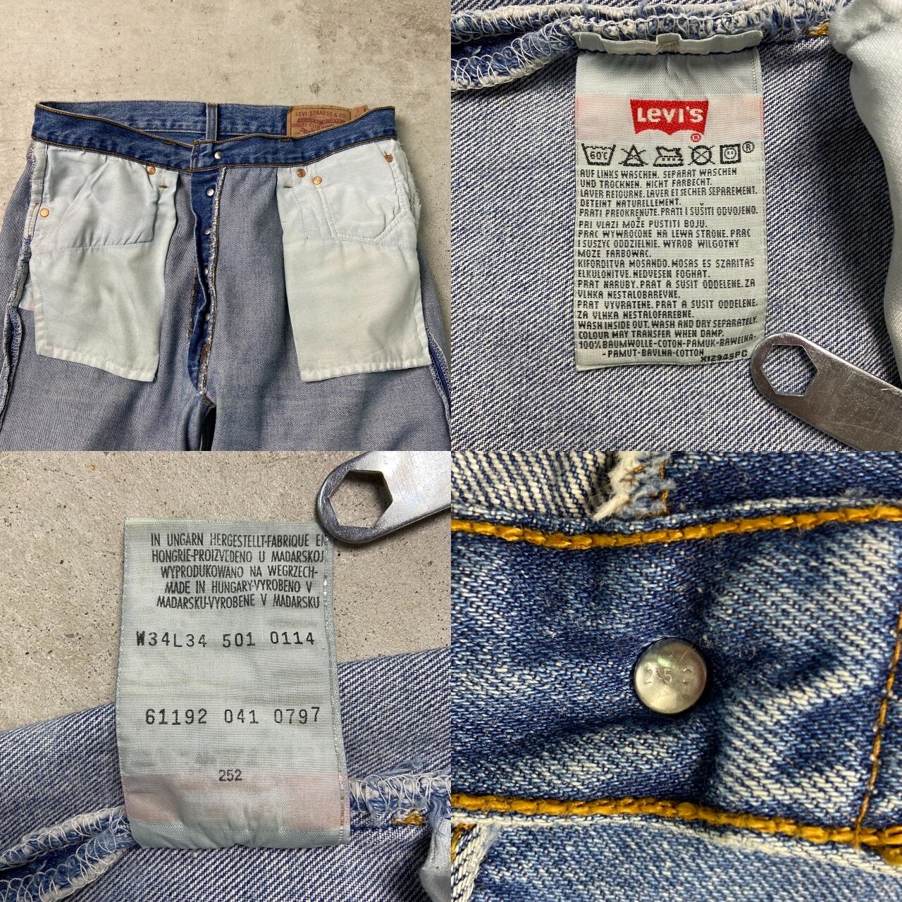 90年代 ハンガリー製 Levi's ユーロリーバイス 501 デニムパンツ