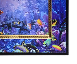 ラッセン ビッグアート「ラ メール ドゥ クリスタル ヌメロ アン」海 マリンアート インテリアアート アートフレーム モダンインテリア