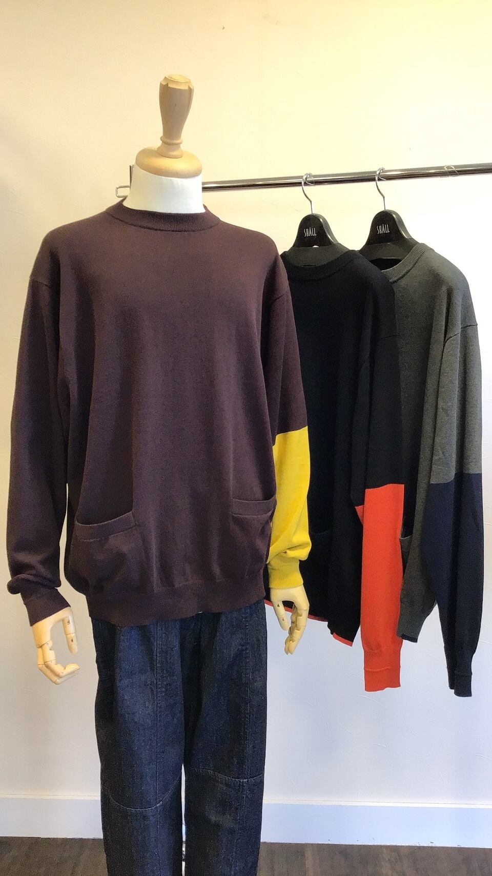 KELEN MEN ニットプルオーバー No.KLM24FKN1023 ブラウン ブラック チャコールグレー メンズ40サイズ