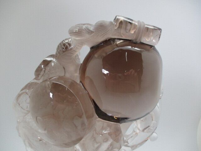 [送料無料][高品質][超美品] 総高約30cm 特大天然スモーキークオーツ龍