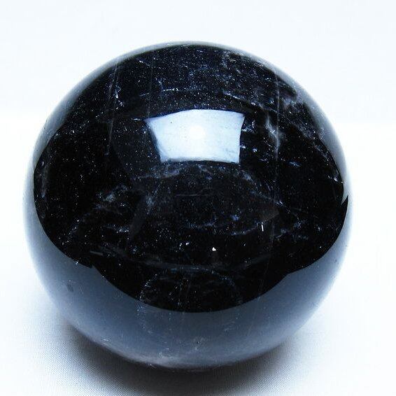 1.4Kg モリオン 黒水晶 丸玉 100mm スフィア 一点物 151-9398