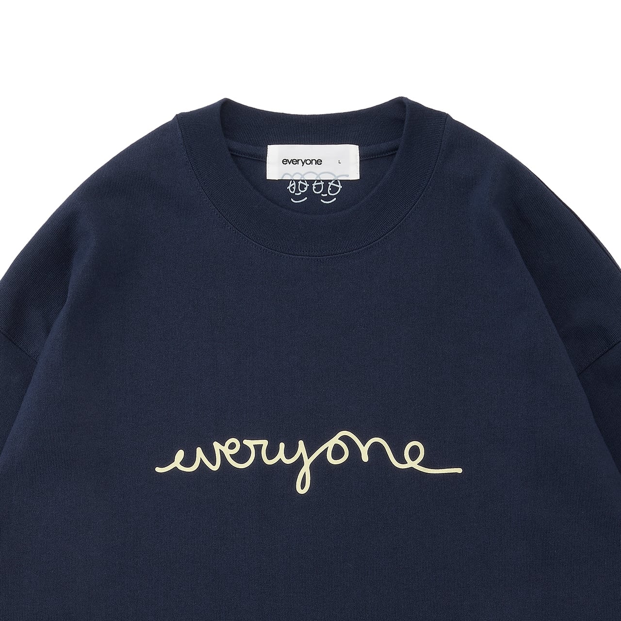 everyone j.30000 rooftop logo long sleeve tee (NAVY) | everyone