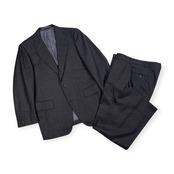 上下 J.PRESS ジェイプレス 背抜き テーラドジャケット スラックス スーツ (上)94-84-170 (下)82 /ダークグレー メンズ