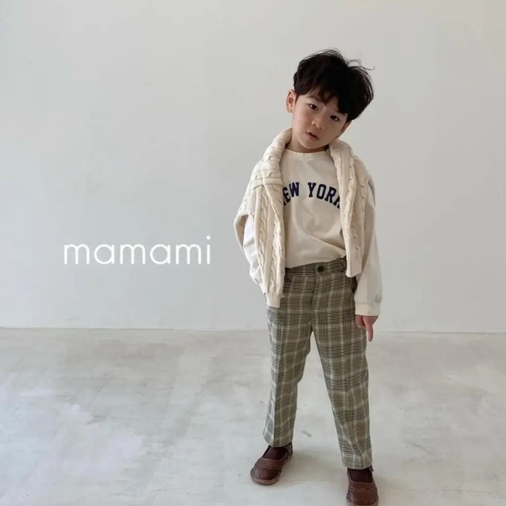 即納】flat slacks pants〔フラットスラックスパンツ〕 mamami cucLo -きゅくろ-│韓国子供服ネットショップ