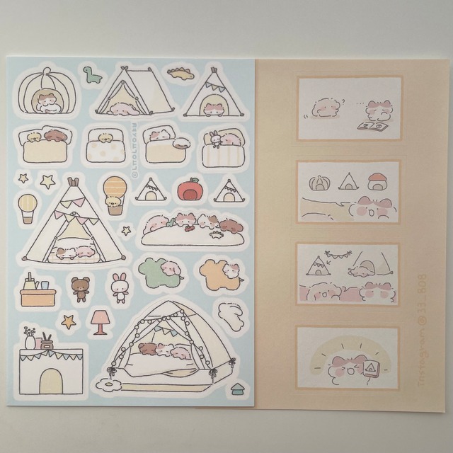 nyung nyung shop 〔sticker set-温かい1日- 〕