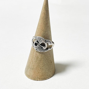 Old 925 Silver Kissing Swan Ring