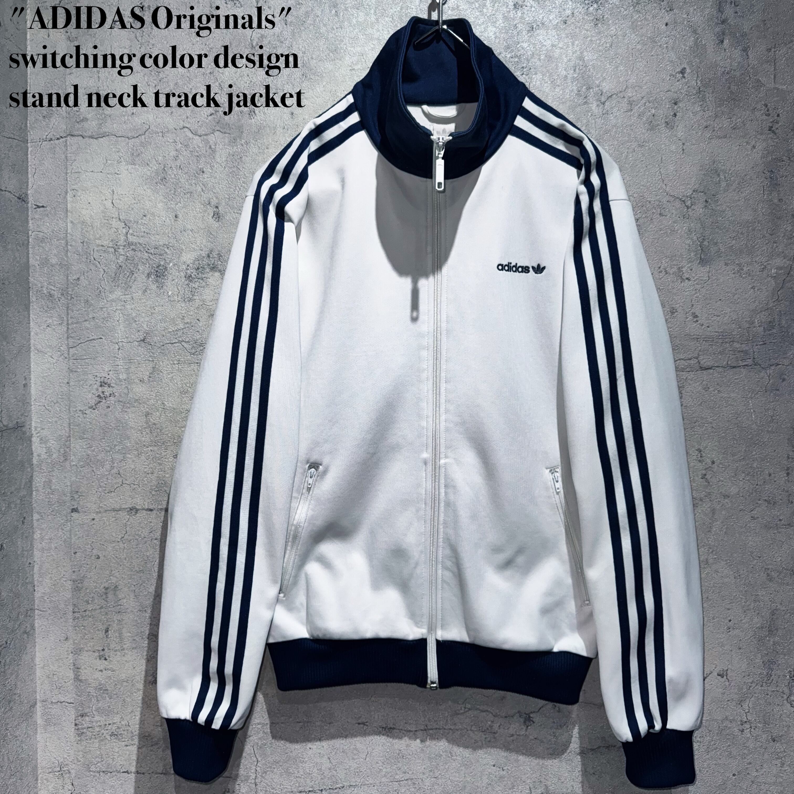 "ADIDAS Originals"switching color design stand neck track jacket