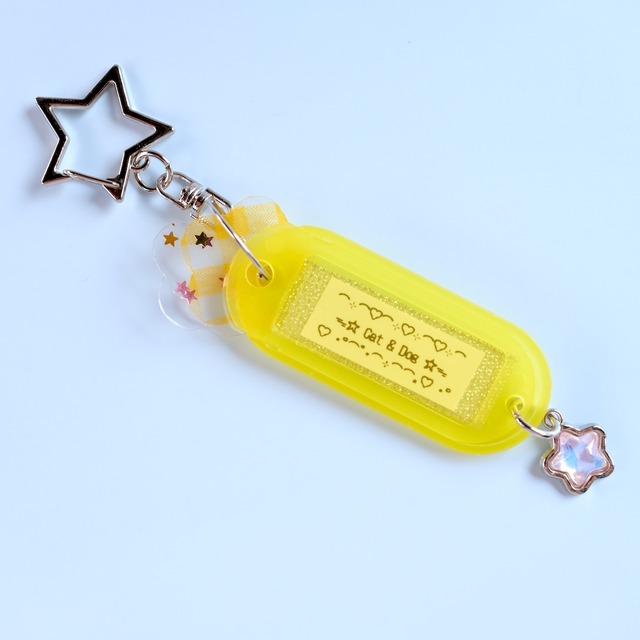 【emiumigumi】おまもりネームキーホルダー「Yellow」