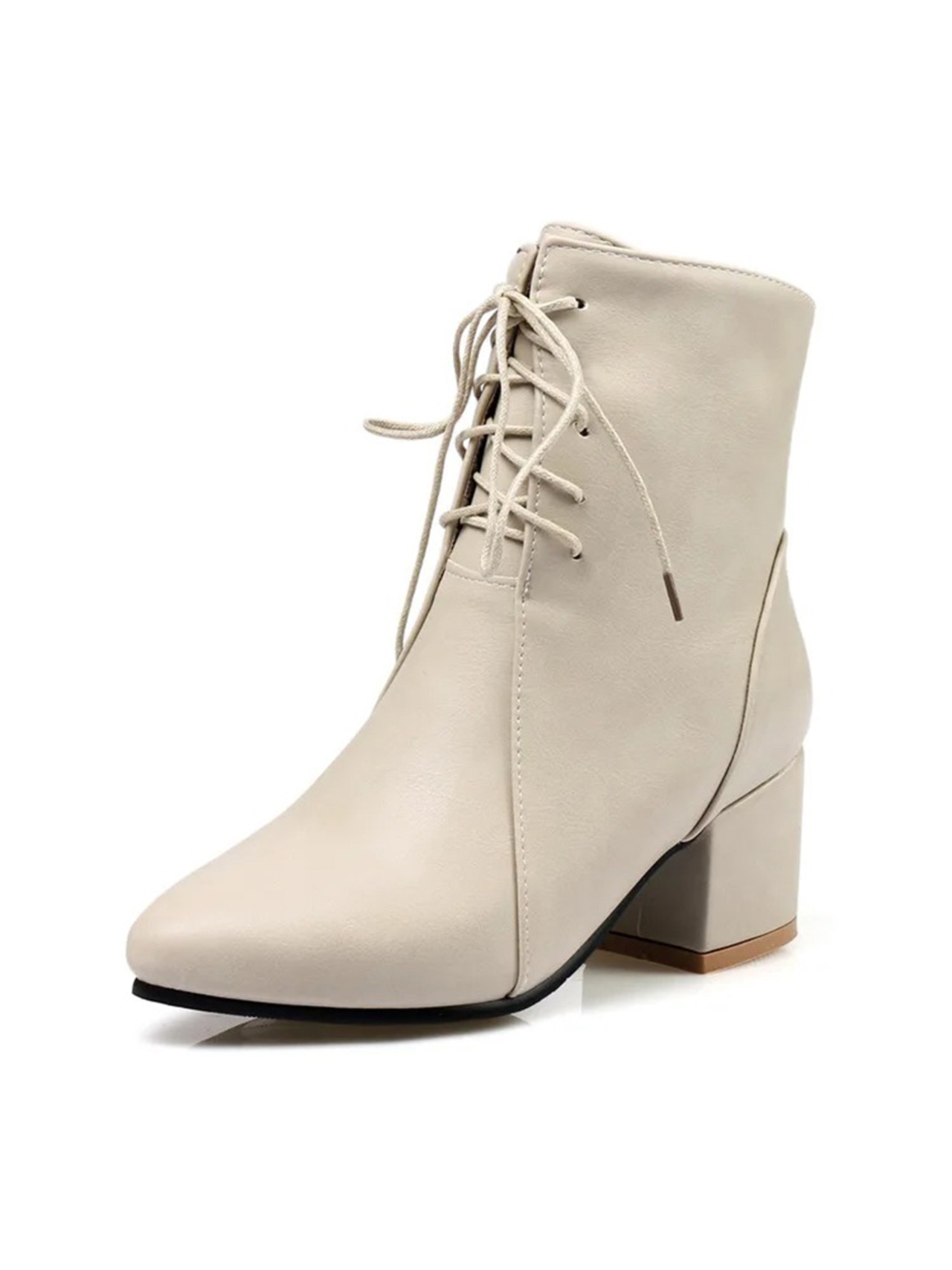 【0301】Lace Up Short Boots Shoes