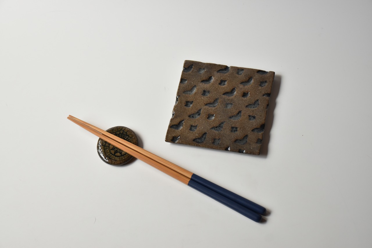 小代瑞穂窯 / 福田るい : 印花 タイル (小) 13