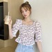 ✞ プリーツ花柄シャツブラウスギャザースリーブスリムショートコート 大人女子☆ スウィート ✞ゴスロリ SM ミリ 甘ロリ クラロリ 和ロリ エレガント 黒ロリ 姫ロリ 華ロリ BB-BB8621465