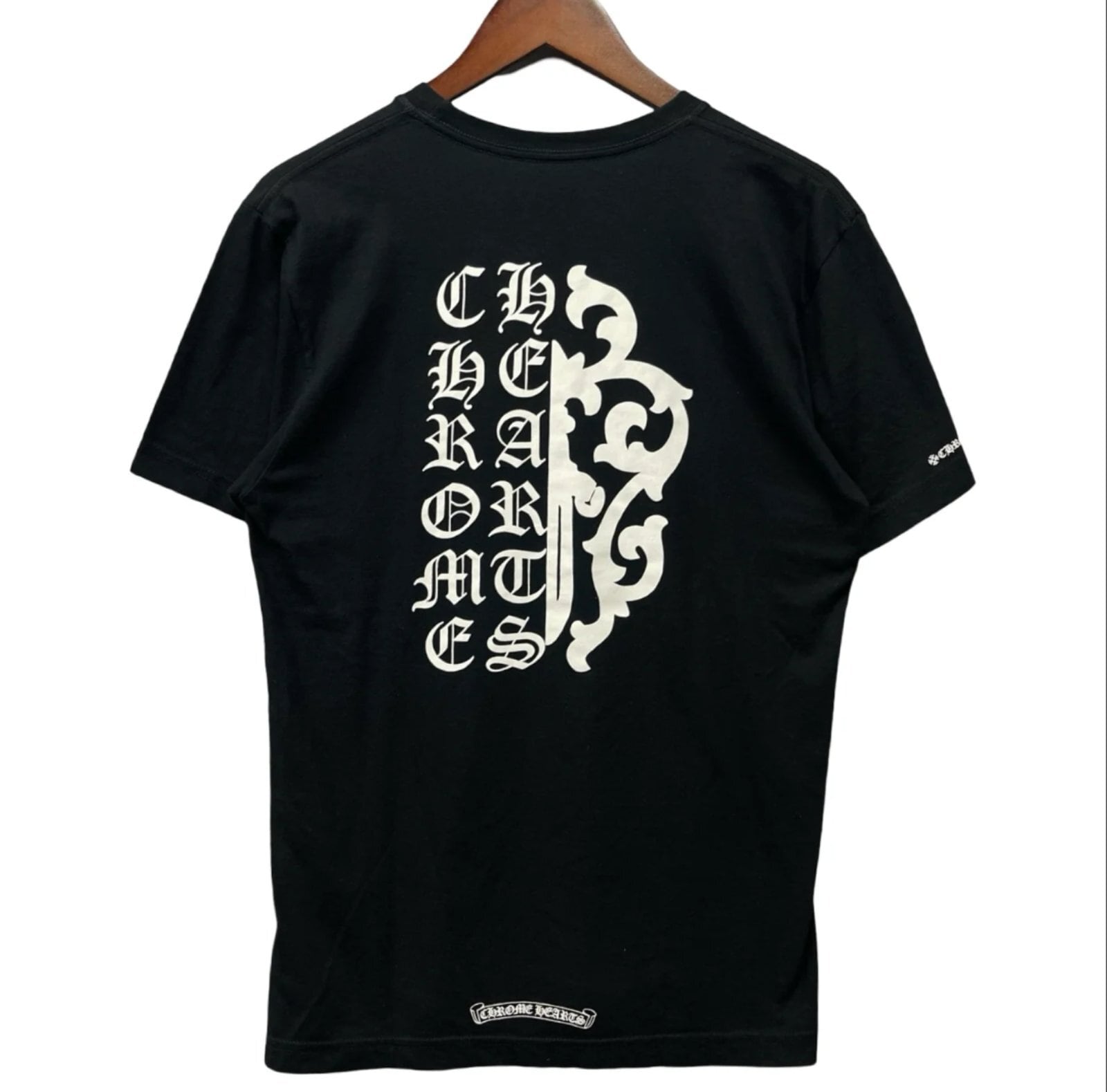 クロムハーツ Tシャツ ヴァインダガー 白×黒 CHROME HEARTS クロムハーツ ヴァインダガー Tシャツ ロゴ