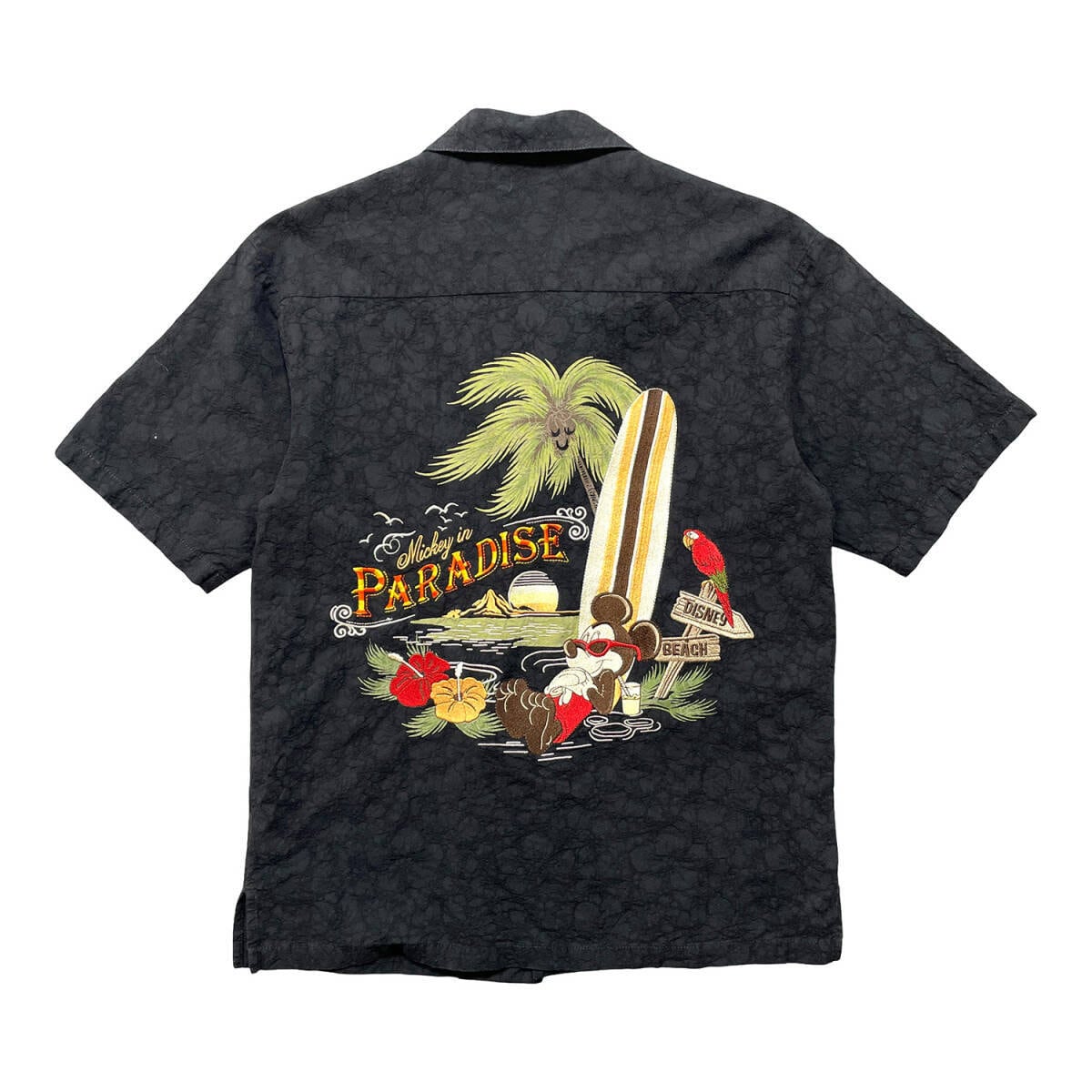90s OLD STUSSY/ALOHA Shirt/USA製/紺タグ/M/アロハシャツ/総柄/開襟