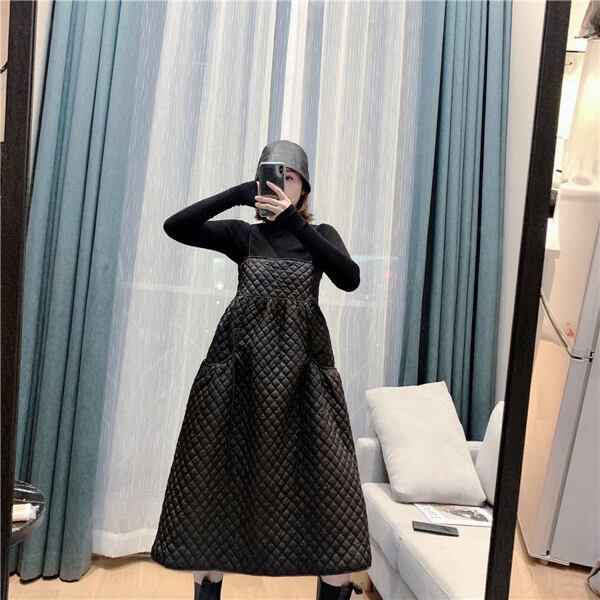 ハイウエストキルティングワンピース 215075 | Cafe la Mode 