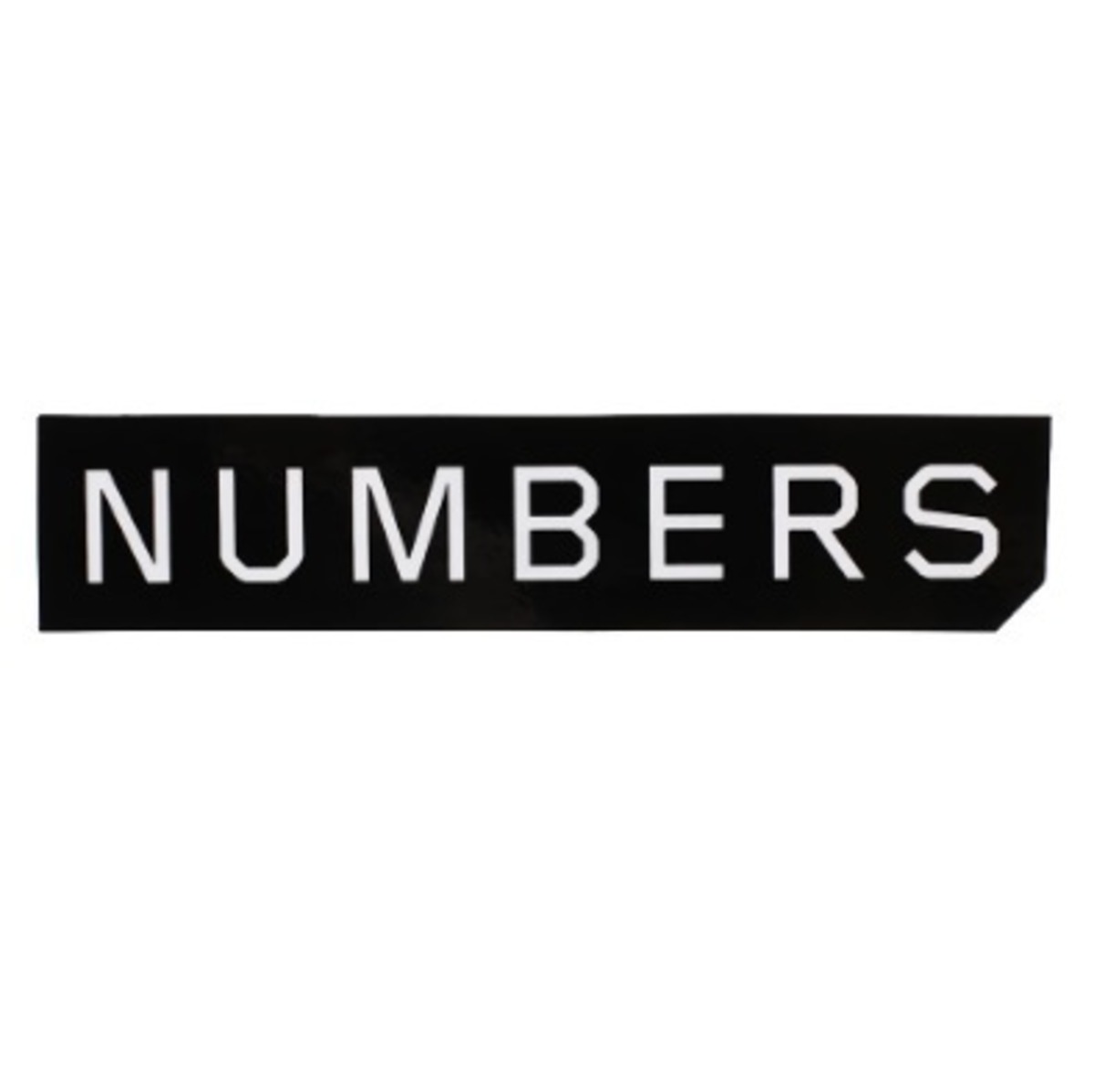 再入荷】Numbers Edition Mitered Logo Sticker Black (ナンバーズ 