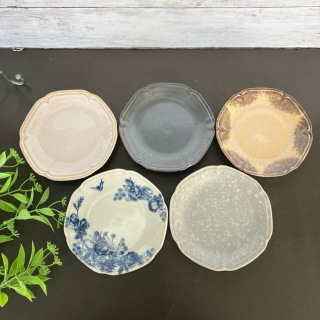 ティーク型 4.5皿 14cm 【全5色】丸皿 アンティーク調