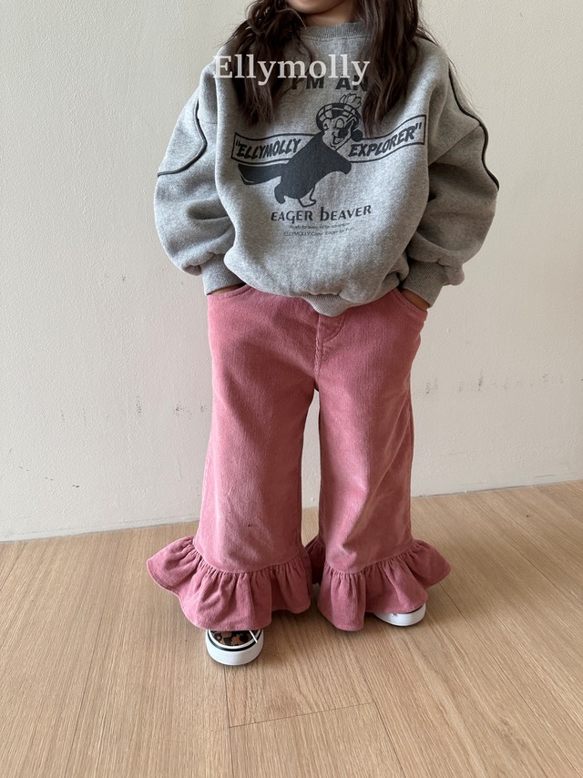 [即納5号/7号]≪ELLY MOLLY≫Sweety Frill Pants pink 56