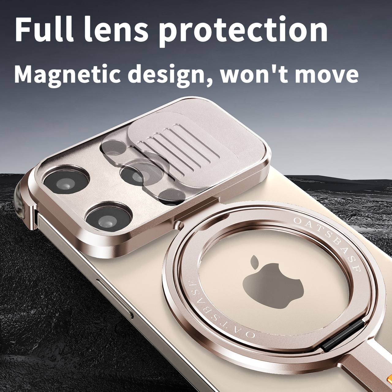◆iPhone 16/15/Pro/Pro Max◆  I-Shaped Aluminum Camera Cover Phone Case / I-シェイプ アルミニウム カメラ カバー スマホケース