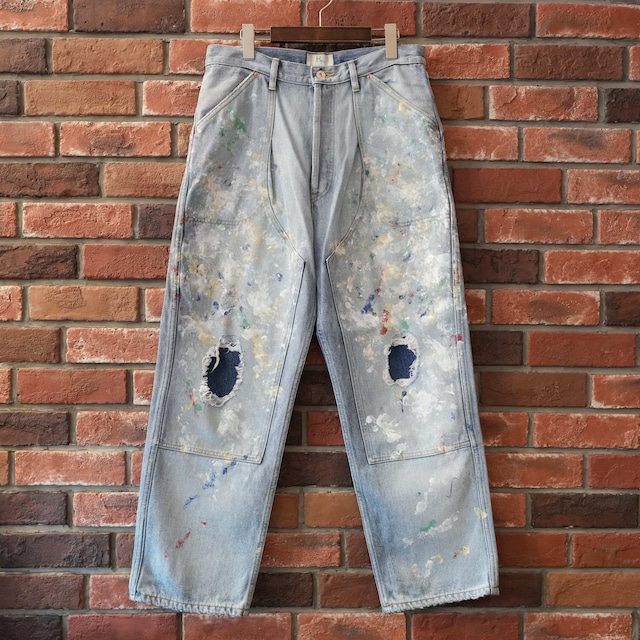 HERILL (へリル) 24SS "Splash Painter pants" -Duck indigo-