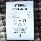 INTÉRIM / TRICOLOR CHECK GINGHAM DEADSTOCK SQUARE REGULAR SHIRTS