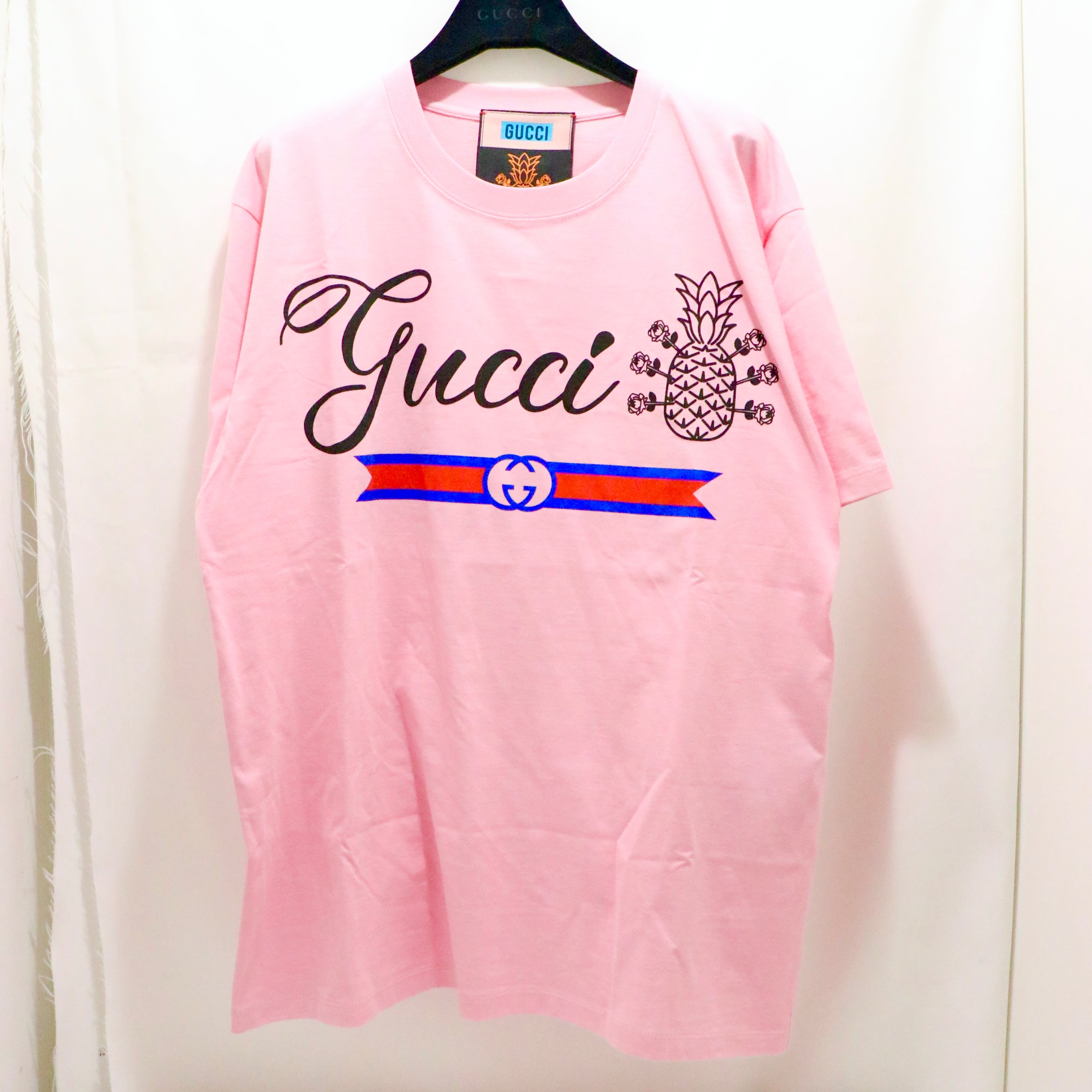 GUCCI グッチ パイナップルプリント Tシャツ ピンク | 2122