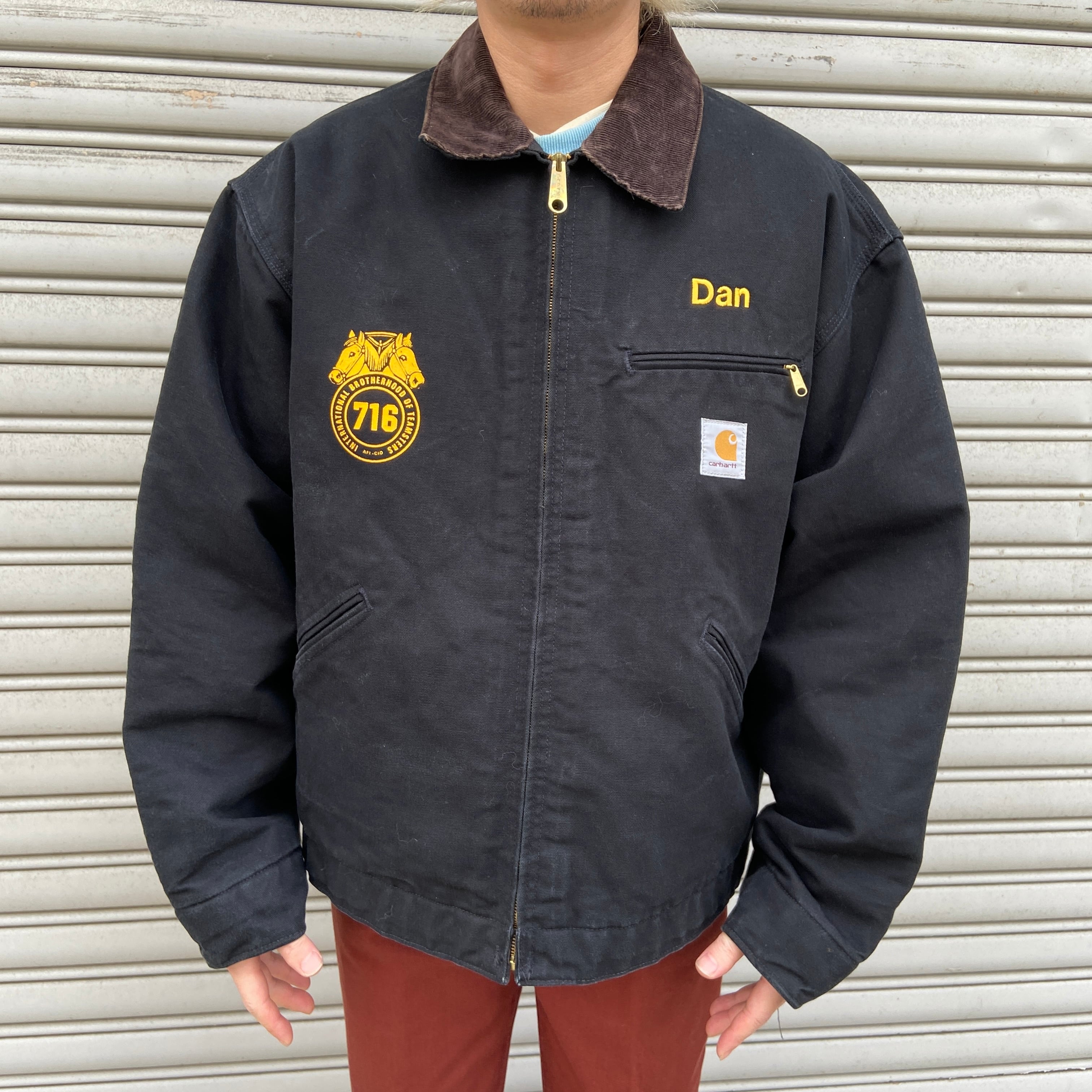 a*r様 carhartt　デトロイトジャケット　ブラック　フェード　90s ア 在庫限りセール Carhartt デトロイトジャケット ブラック アメリカ製