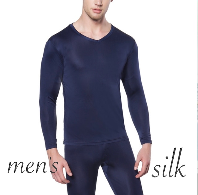 men's【silk】【3size/3color】Long sleeve  inner wear s149