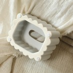 ティッシュボックス カバー ホルダー スカラップ おしゃれ モダン インテリア 雑貨 シンプル デザイン 卓上 置物 北欧 可愛い