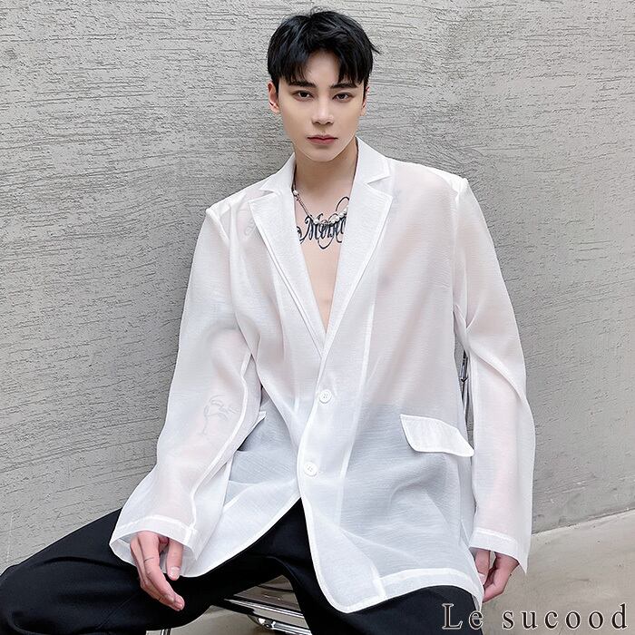 m*i様 DouDou ホワイト シースルー ジャケット m*i様 DouDou ホワイト シースルー ジャケット