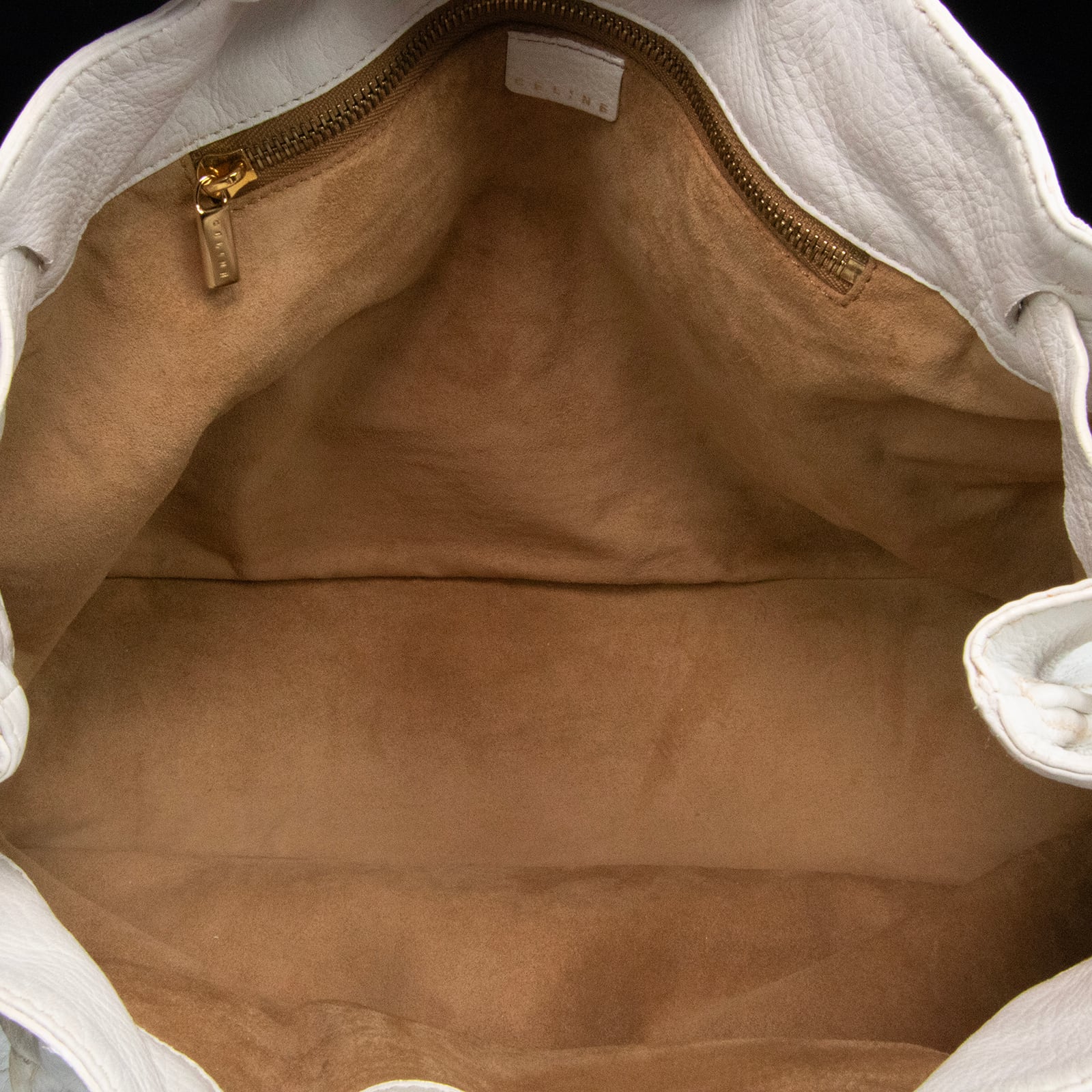 本物 オールドセリーヌ ハンドバッグ レディース マカダム 白 ブラゾン