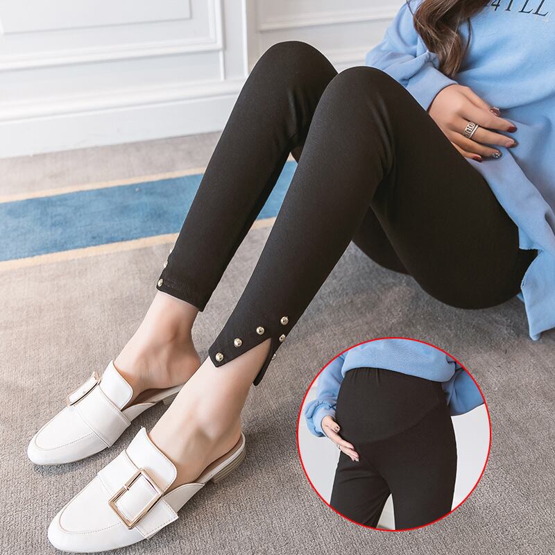 【新作】【送料無料】 マタニティウェア2020春夏オールマッチ新しいビーズボトミングマタニティベリーリフトパンツストレッチスリミングスプリットレッグパンツ-アリババ スプリング 春物 サマー 夏物 expec22866149479