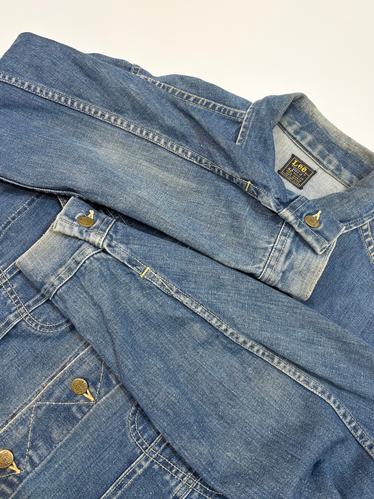 70s Lee "101-J" DENIM JACKET MADE IN USA Size 42-REGULAR