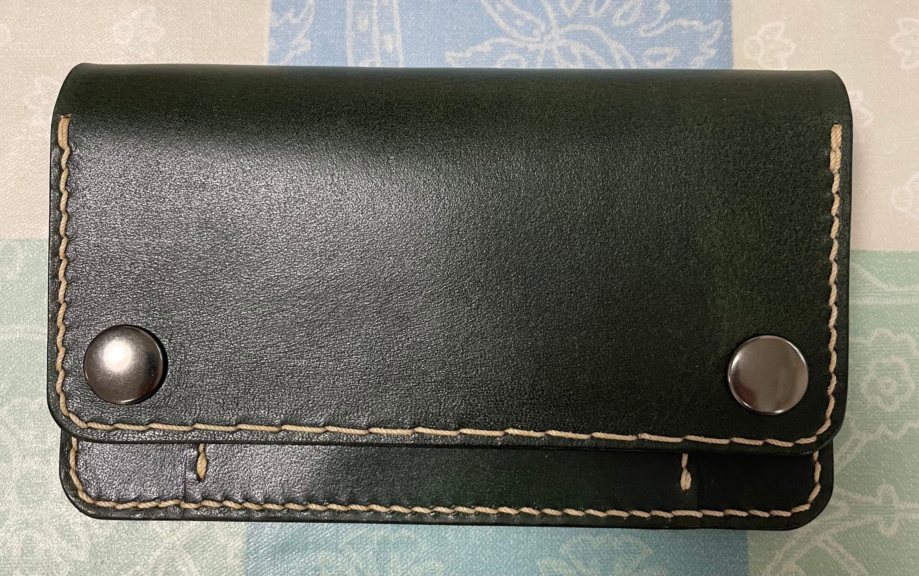 ミドルサイズ　トラッカーウォレット　蹄鉄　手染め ミドルサイズ トラッカーウォレット 本革手染め