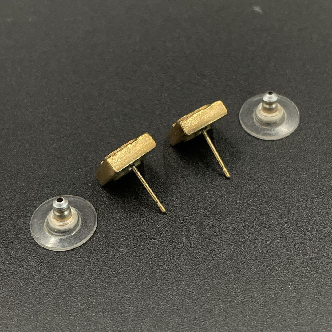 鑑定済み オールド シャネル スクエア ココマーク ピアス ゴールド 両