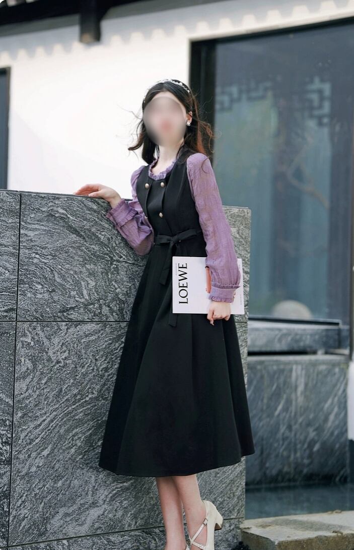 紫×黒切り替えワンピース | LiLilac